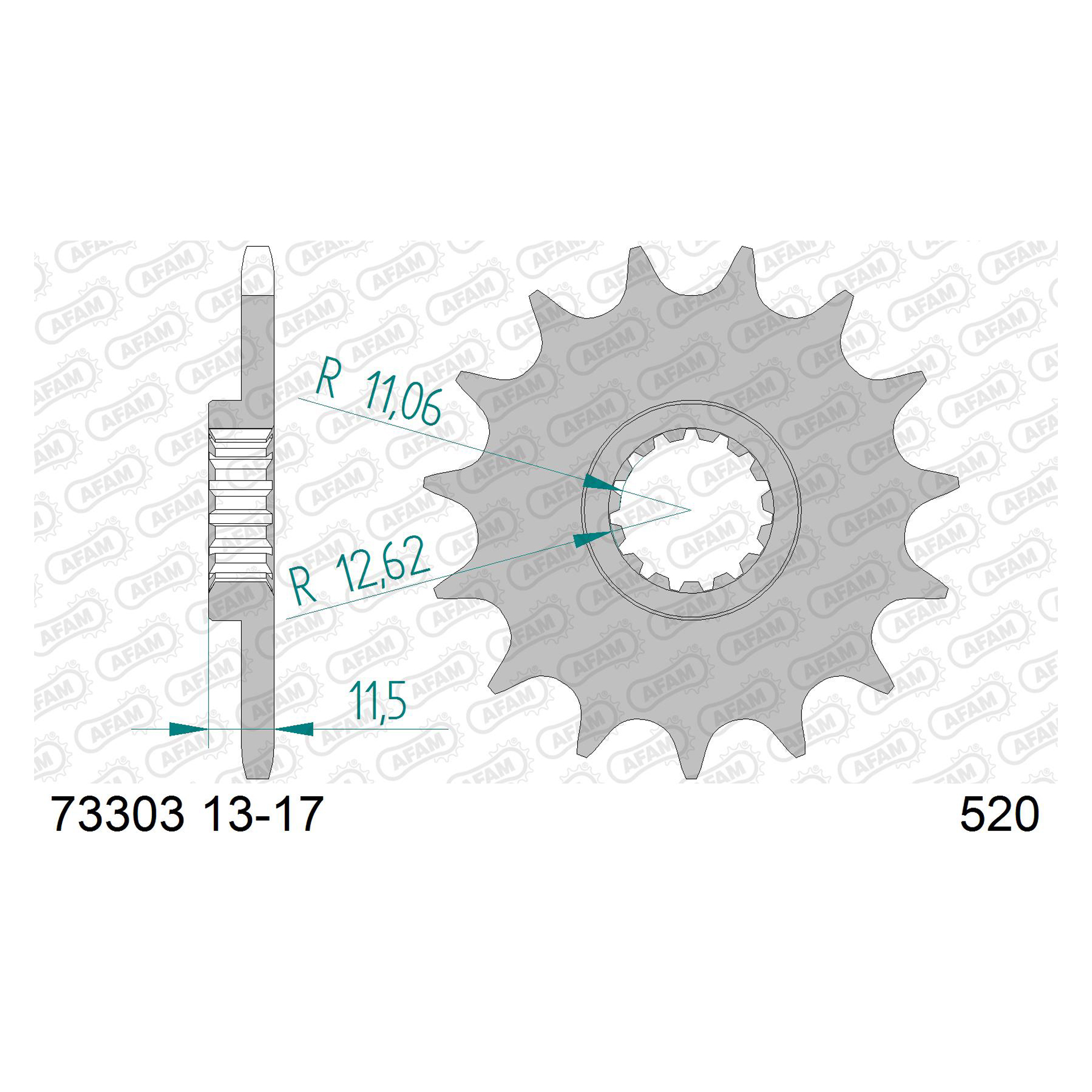AFAM PINHAO 520 CF 800MT KTM SMC DUKE LC4 GS 640/690/790/890