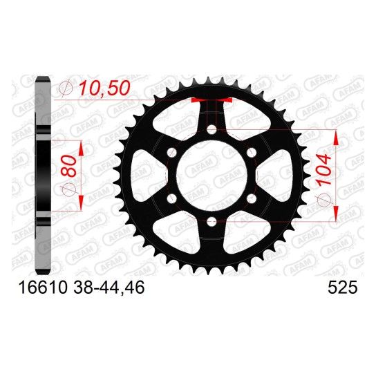 AFAM CREMALHEIRA AÇO 525 ZX10R VERSYS 1000 Z1000 Z900 Z900R AFAM CREMALHEIRA AÇO 525 ZX10R VERSYS 1000 Z1000 Z900 Z900R