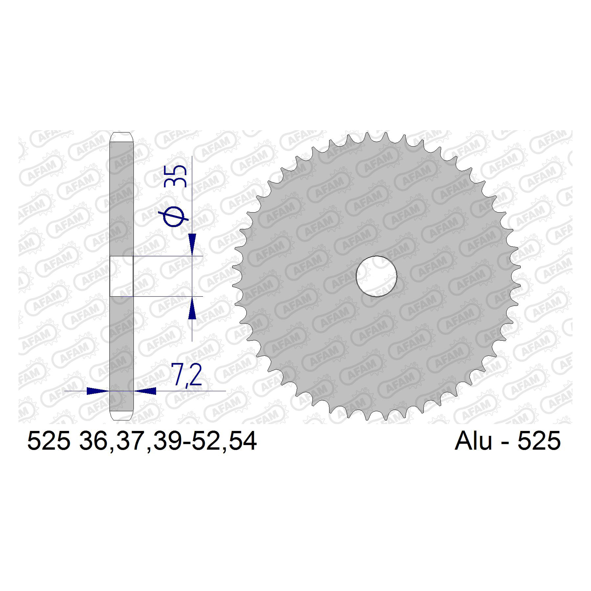 AFAM CREMALHEIRA ALUMINIO CHEIA 525-4