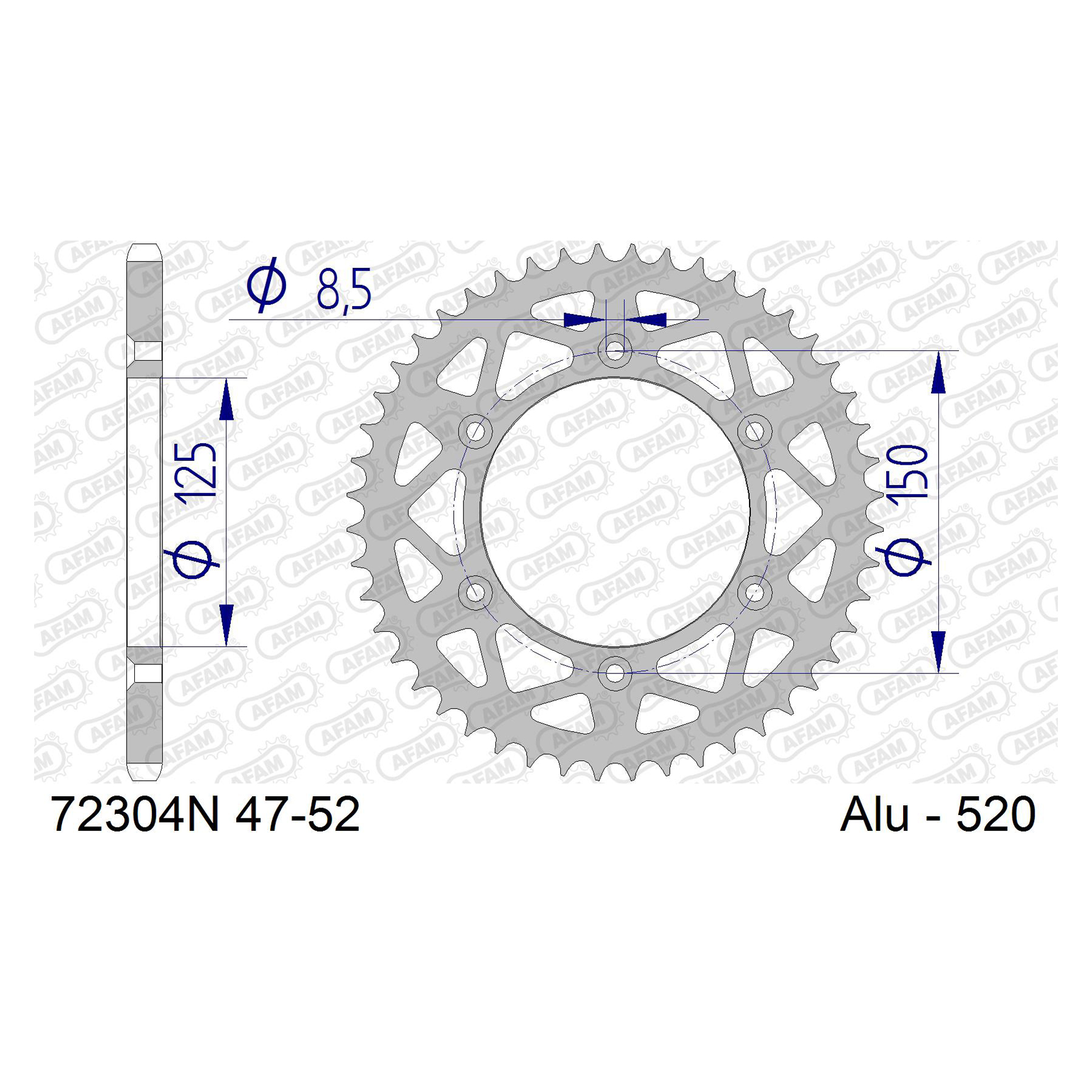 AFAM CREMALHEIRA ALUMINIO 520 GAS GAS HUSQVARNA KTM 2021-26 AFAM CREMALHEIRA ALUMINIO 520 GAS GAS HUSQVARNA KTM 2021-26